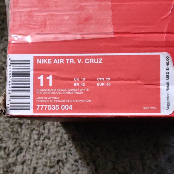 Nike
Men's Black Air Tr. V . Cruz Shoes - Picture 8 of 8